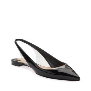 NEW CHRISTIAN LOUBOUTIN Patent V Dec Slingback Ballerina
Flats Size 36.5